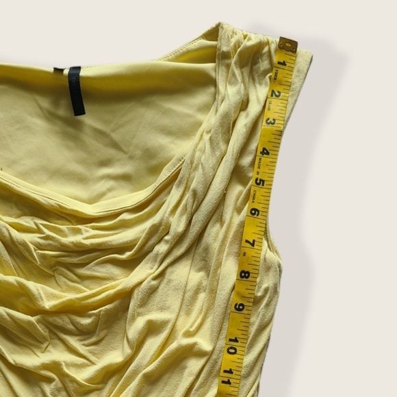 🌹 2/$15 Maurices Ruched Pastel Yellow Blouse Slee - Picture 9 of 13